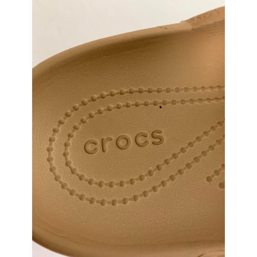 Crocs Dylan Platform Clog Shoes Womens 11 Tan Brown Comfort Chunky Mule Slip On - Picture 6 of 11